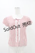 MILK / プリティーナブラウス  レッドギンガム H-25-11-13-050-ML-BL-KB-ZH