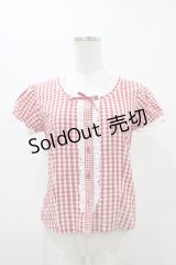 MILK / プリティーナブラウス  レッドギンガム H-25-11-13-050-ML-BL-KB-ZH