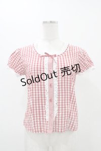 MILK / プリティーナブラウス  レッドギンガム H-25-11-13-050-ML-BL-KB-ZH