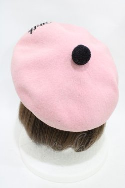 画像2: MILK / ロゴベレー  ピンク×ブラック H-25-11-13-005-ML-AC-KB-ZH