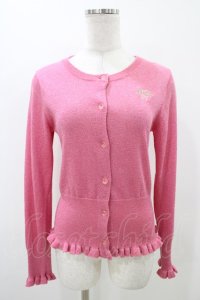 Shirley Temple / リボン刺繍ラメカーディガン  ピンク H-25-11-13-052-ET-TO-KB-ZH