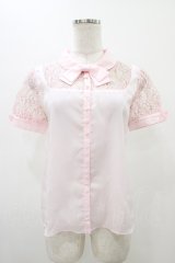 MILK / チェリーウェブブラウス  ピンク H-25-11-13-053-ML-BL-KB-ZT470