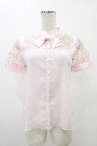 MILK / チェリーウェブブラウス  ピンク H-25-11-13-053-ML-BL-KB-ZT470