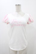 MILK / プリンセスカットソー  ホワイト×ピンク H-25-11-13-055-ML-TO-KB-ZH