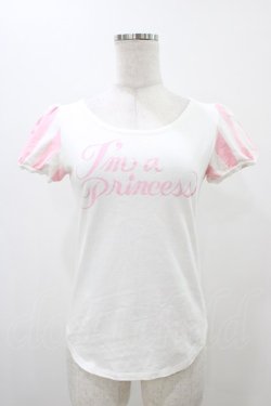 画像1: MILK / プリンセスカットソー  ホワイト×ピンク H-25-11-13-055-ML-TO-KB-ZH