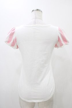 画像2: MILK / プリンセスカットソー  ホワイト×ピンク H-25-11-13-055-ML-TO-KB-ZH