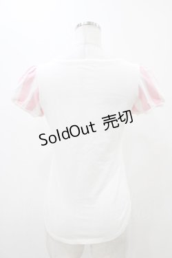 画像2: MILK / プリンセスカットソー  ホワイト×ピンク H-25-11-13-055-ML-TO-KB-ZH