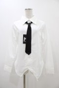 Deorart / タイ付ブラウス  白×黒 H-25-11-13-056-PU-BL-KB-ZH