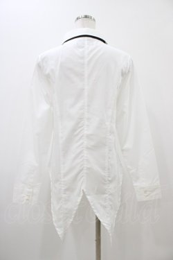 画像2: Deorart / タイ付ブラウス  白×黒 H-25-11-13-056-PU-BL-KB-ZH