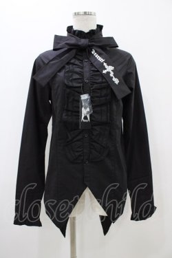 画像1: Deorart / プリントタイ付ブラウス  ブラック H-25-11-13-057-PU-BL-KB-ZH