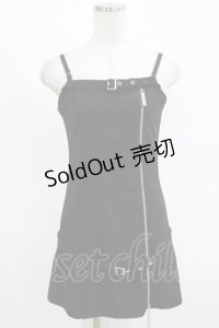 Melt the lady / skinny belt slit dress Free ブラック H-25-11-13-1028-PU-OP-NS-ZH