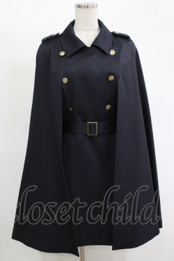 画像1: NO.S PROJECT / クロークコート M ネイビーストライプ H-25-11-13-1029-LO-CO-NS-ZH