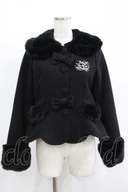 画像1: BABY,THE STARS SHINE BRIGHT / Betty Ribbonショートコート Free ブラック H-25-11-13-1030-BA-CO-NS-ZH