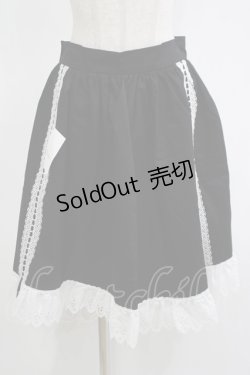 画像1: marcHenTica / はしごレースエプロン プリンセスサイズ ブラック H-25-11-13-1034-LO-SK-NS-ZH