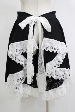 画像3: marcHenTica / はしごレースエプロン プリンセスサイズ ブラック H-25-11-13-1034-LO-SK-NS-ZH