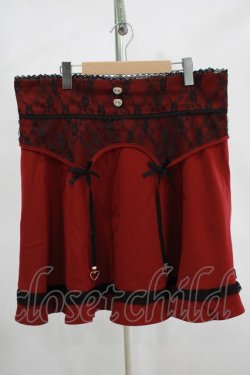 画像1: DearMyLoveWhip / リボンチャームガータースカート 6L ボルドー H-25-11-13-1035-PU-SK-NS-ZH