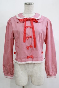 画像1: Heart E / うさみみブラウス Free レッド H-25-11-13-1040-LO-BL-NS-ZH