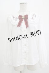 Amavel / Air Mail レースフリルブラウス Free オフ H-25-11-13-1050-CA-BL-NS-ZH