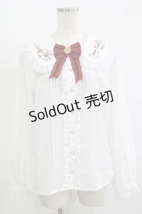 Amavel / Air Mail レースフリルブラウス Free オフ H-25-11-13-1050-CA-BL-NS-ZH