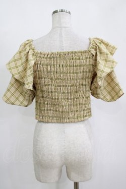 画像3: one after another NICE CLAUP / リボンチェックシャツ  イエロー H-25-11-13-1051-PU-BL-NS-ZH