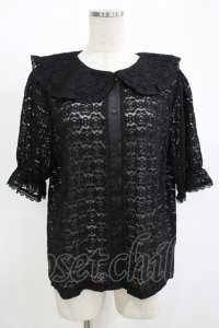 m petit by misako / TT* AOKレースブラウス LL ブラック H-25-11-13-1052-LO-BL-NS-ZH