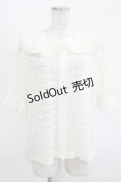 画像1: m petit by misako / TT* AOKレースブラウス LL アイボリー H-25-11-13-1053-LO-BL-NS-ZH
