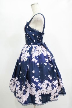 画像2: axes femme kawaii / 桜柄ジャンパースカート M ネイビー H-25-11-13-1001-AX-OP-NS-ZH