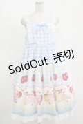 To Alice / いちご×ハニーベアジャンパースカート L サックス H-25-11-13-1005-LO-OP-NS-ZH
