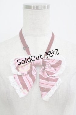 画像1: BABY,THE STARS SHINE BRIGHT / くまくみゃのRoyal Kingdom柄リボンタイ  ピンク H-25-11-13-1071-BA-ZA-NS-ZH