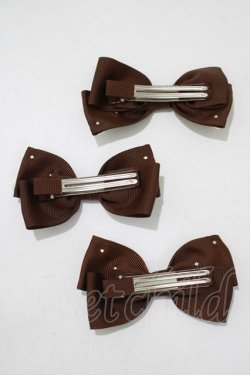 画像2: m petit by misako / AM3Pリボンクリップ  ブラウン H-25-11-13-1076-LO-AC-NS-ZH