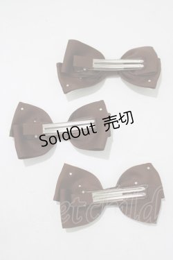 画像2: m petit by misako / AM3Pリボンクリップ  ブラウン H-25-11-13-1076-LO-AC-NS-ZH