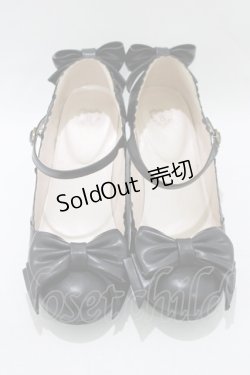 画像1: BABY,THE STARS SHINE BRIGHT / アンティークリボンシューズ S/約22.0〜22.5cm ブラック H-25-11-13-1080-BA-SH-NS-ZH