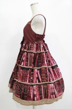 画像2: Innocent World / 王宮図書館ハイウエストジャンパースカート M ボルドー H-25-11-13-1007-IW-OP-NS-ZH