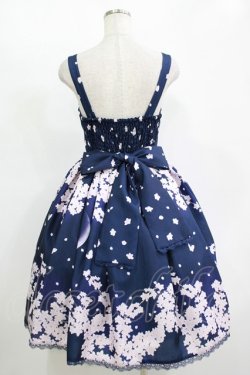 画像3: axes femme kawaii / 桜柄ジャンパースカート M ネイビー H-25-11-13-1001-AX-OP-NS-ZH