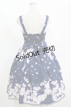 画像3: axes femme kawaii / 桜柄ジャンパースカート M ネイビー H-25-11-13-1001-AX-OP-NS-ZH