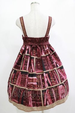 画像3: Innocent World / 王宮図書館ハイウエストジャンパースカート M ボルドー H-25-11-13-1007-IW-OP-NS-ZH