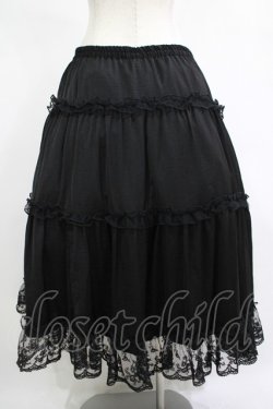 画像3: m petit by misako / サテンキリカエペチスカート 4L ブラック H-25-11-13-1010-LO-SK-NS-ZH