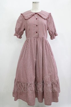 画像1: m petit by misako / AM*ギンガムCHKワンピース L レッド H-25-11-13-1012-LO-OP-NS-ZH