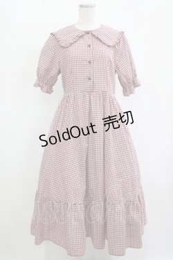 画像1: m petit by misako / AM*ギンガムCHKワンピース L レッド H-25-11-13-1012-LO-OP-NS-ZH