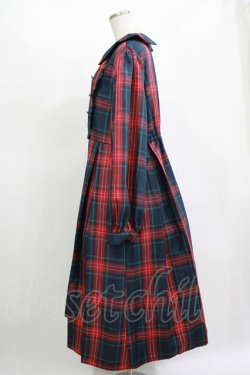 画像2: FLC / MINA*タータンチェックワンピース 4L グリーン H-25-11-13-1013-LO-OP-NS-ZH