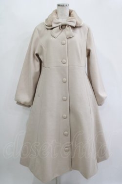 画像1: m petit by misako / AM*リボンコート LL 生成り H-25-11-13-1014-LO-CO-NS-ZH