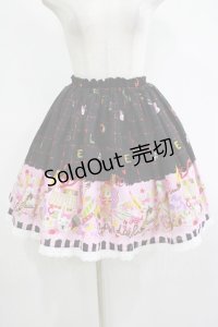 metamorphose / おえかきくまちゃんミニスカート Free ブラック H-25-11-13-1019-ME-SK-NS-ZH