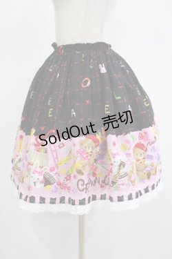 画像2: metamorphose / おえかきくまちゃんミニスカート Free ブラック H-25-11-13-1019-ME-SK-NS-ZH