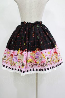 画像3: metamorphose / おえかきくまちゃんミニスカート Free ブラック H-25-11-13-1019-ME-SK-NS-ZH