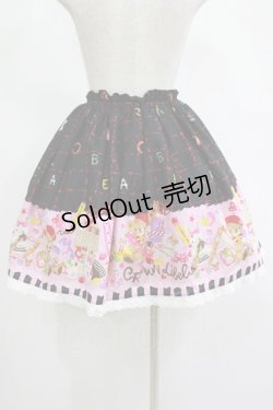 画像3: metamorphose / おえかきくまちゃんミニスカート Free ブラック H-25-11-13-1019-ME-SK-NS-ZH