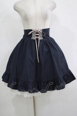 画像1: Blue rouge / レースアップスカート Free ブラック H-25-11-13-1023-CA-OP-NS-ZH