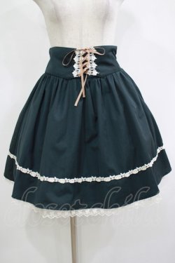 画像1: Blue rouge / レースアップスカート Free グリーン H-25-11-13-1025-CA-OP-NS-ZH