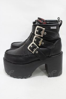 画像2: YOSUKE / 厚底ブーツ LL ブラック H-25-11-13-001-PU-SH-KB-ZH