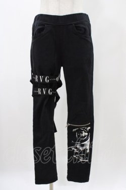 画像1: SEX POT ReVeNGe / アシメデザインパンンツ M 黒 H-25-11-13-009-SP-PA-KB-ZH