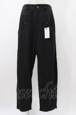 画像1: Deorart / ストライプ切替パンツ M ブラックストライプ H-25-11-13-010-PU-PA-KB-ZH
